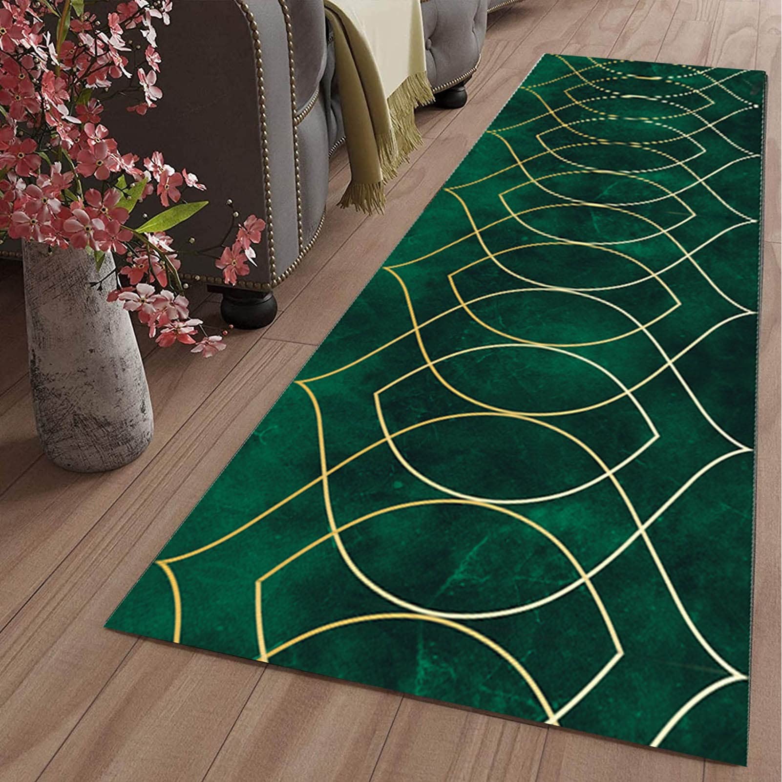 Tappeto lungo antiscivolo lavabile per corridoio, cucina, corridoio, scale, 80 x 450 cm (100 cm, 1,5 m, 2 m, 250 cm, 300 cm, 4 m, 5 m, 6 m)