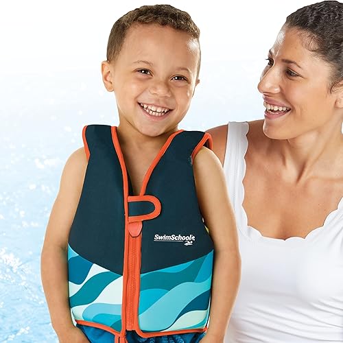 Vista 34 de SwimSchool Chalecos de entrenamiento de natación para niños pequeños de 2 a 6 años – Niños/niñas – Varios colores/estilos – Flotadores para aprender