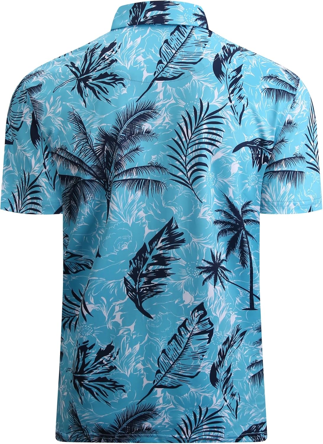 Alex Vando Mens Hawaiian Golf Shirt Moisture Wicking Digital Print Golf Shirts for Men - Image 2