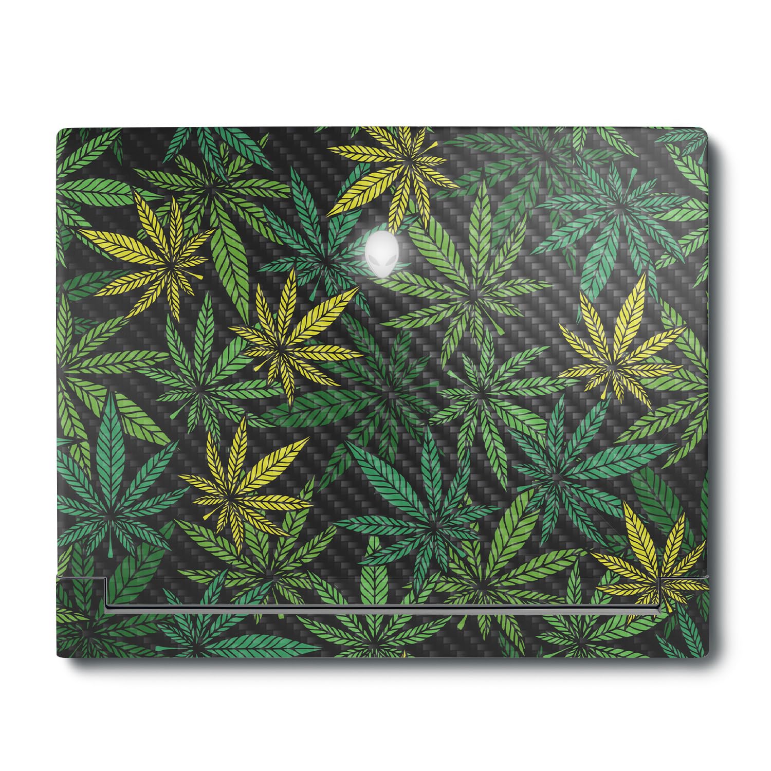 MightySkins Carbon Fiber Skin Compatible with Alienware X16 R1 (2023) Full Wrap Kit - Cannabis Culture | Protective, Durable Textured Carbon Fiber Finish | Easy to Apply | Made in The USA