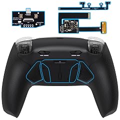 eXtremeRate RISE4 Plus MAX Back Paddles Kit with Clicky Trigger Stops Rubberized Grip for PS5 Controller BDM-010 020