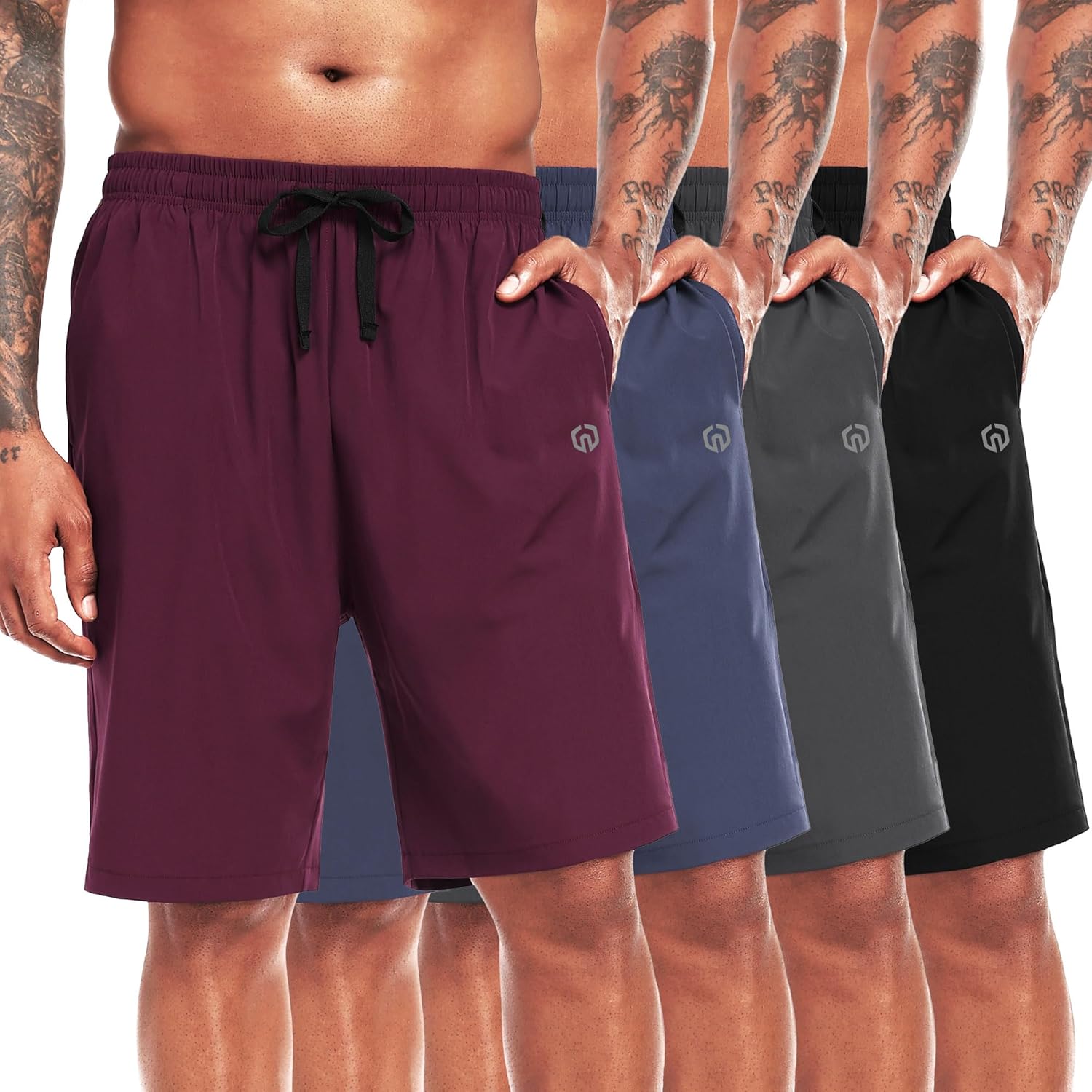 NELEUS 9" Men's Dry Fit Athletic Workout Shorts for Running, Basketball, Beach, Casual