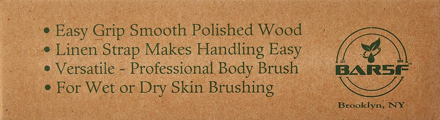 Dry Body Brush - 100% Natural Bristles - Cellulite Treatment, Increase Circulation and Tighten Skin. (Pack of 1)