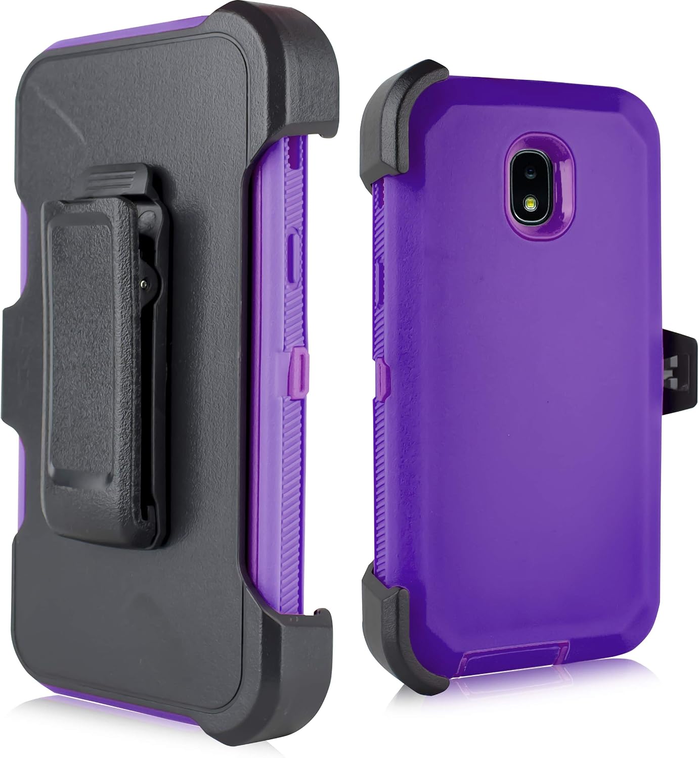 LG Stylo 4 Case, LG Q Stylo Case, Heavy Duty Armor Case, Belt Clip Holster w/ [Built-in Screen Protector] Shockproof Cover for LG Stylo 4 Plus/LG Stylus 4 (Purple)