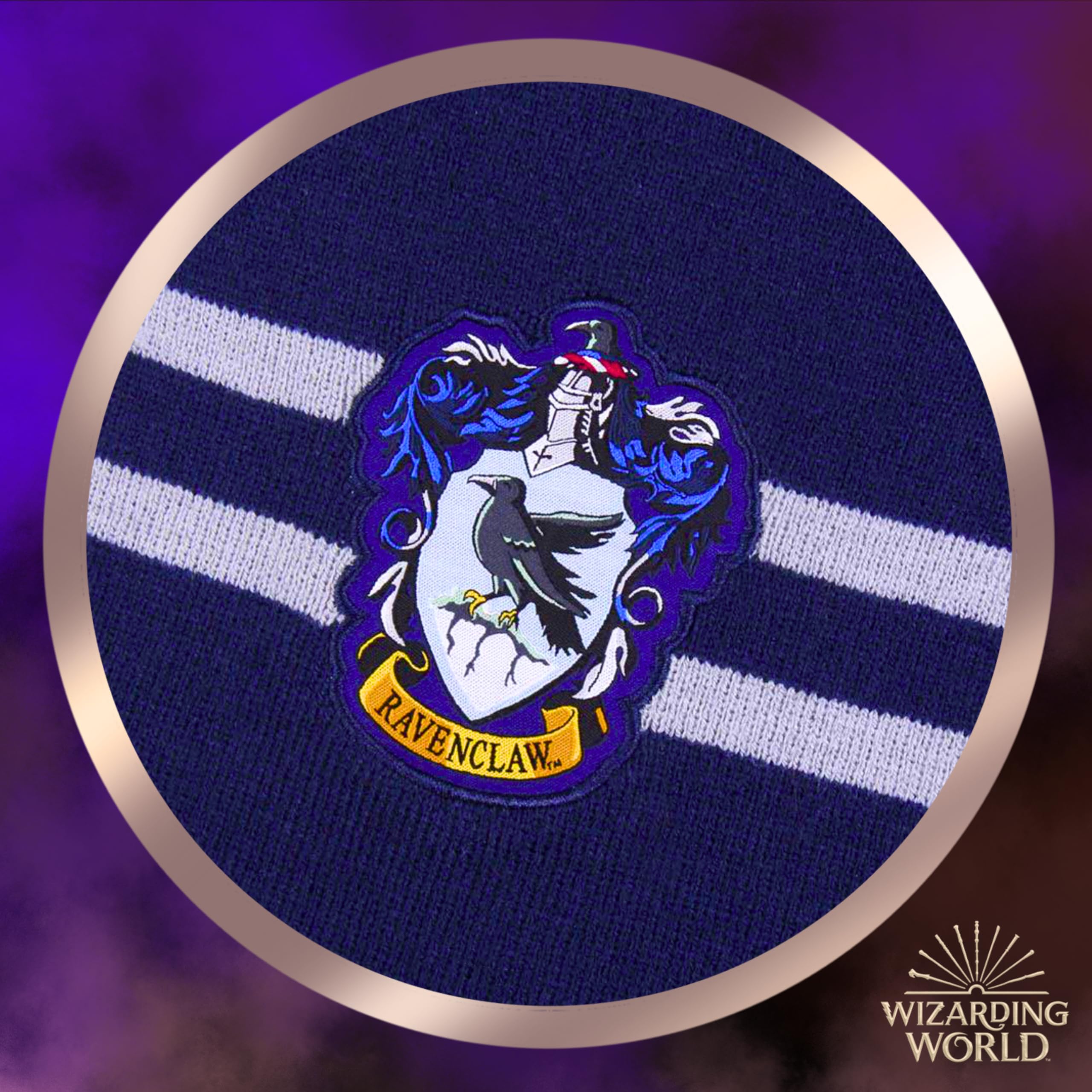 Harry Potter Chapeau et écharpe, Ensemble d'hiver pour Enfants et Adolescents, Chapeau et écharpe Poudlard, Set d'hiver Serdaigle, Accessoires d'hiver - Bleu