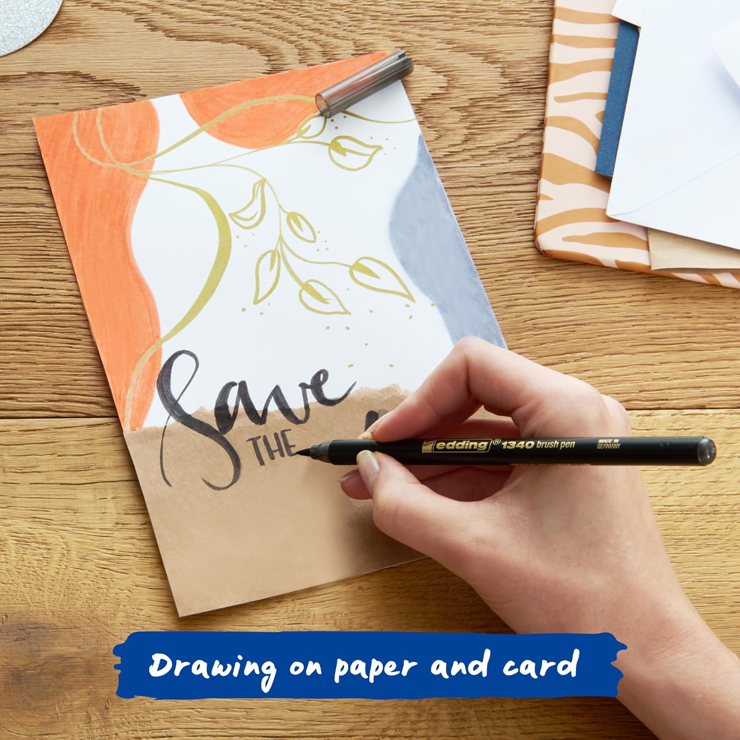 edding 1340 brush pen - set of 20 - colourful, bright, delicate colours - flexible brush nib - felt-nib pen for painting, writing and drawing - bullet journals, hand lettering, mandalas, calligraphy