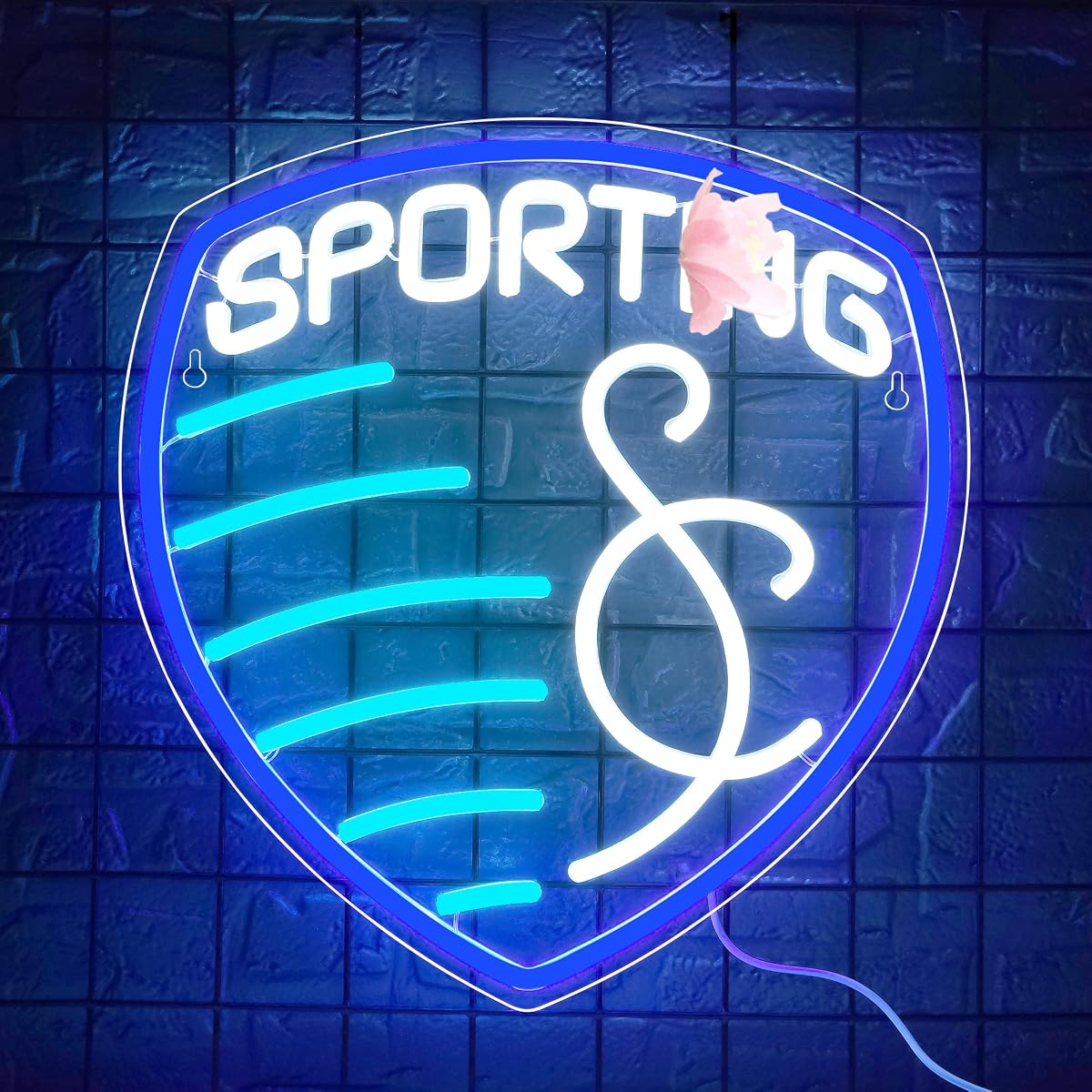 Soccer Neon Sign For Wall Decor Soccer Team Logo Led Neon Light For Man Cave Or