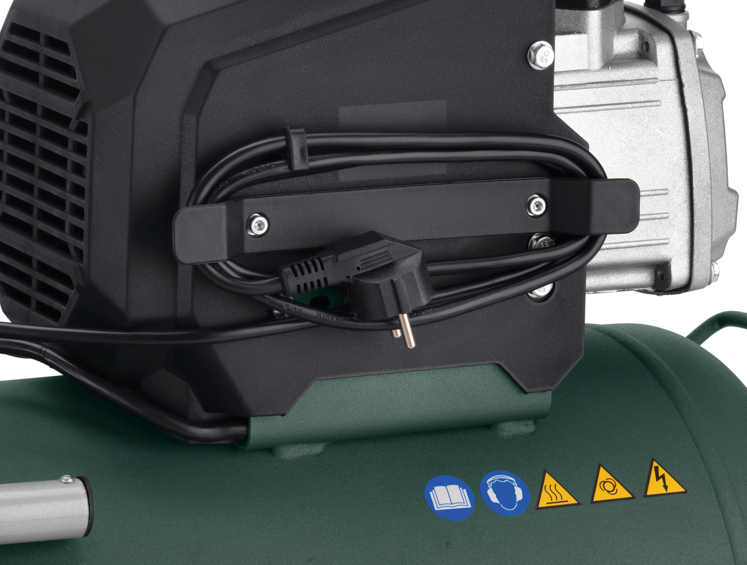 Metabo Mega 700-90 D 601524000 - Compresor (con 3 acoplamientos universales, protección contra sobrecarga, compresor de pistón de 2 cilindros lubricado con aceite, accesorios de taller)