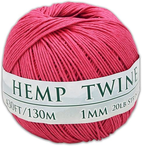 Miniatura 7 de Cordón de cuentas 100% de cáñamo de 430 pies de 0.039in en tu elección de color (realmente oliva)