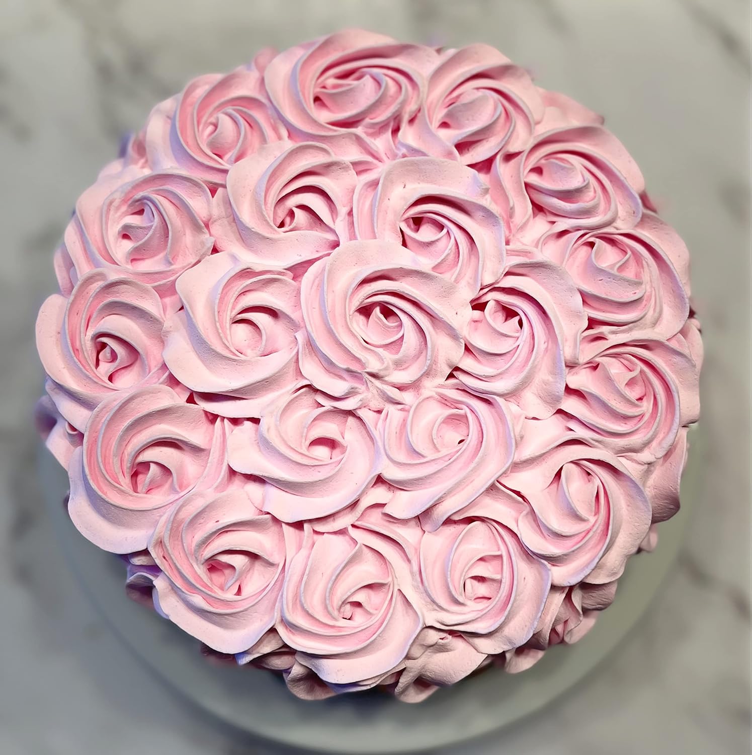 Fake Cake Pink Rosette Cake Handmade by Dezicakes- Fake Cake -Artificial Cake