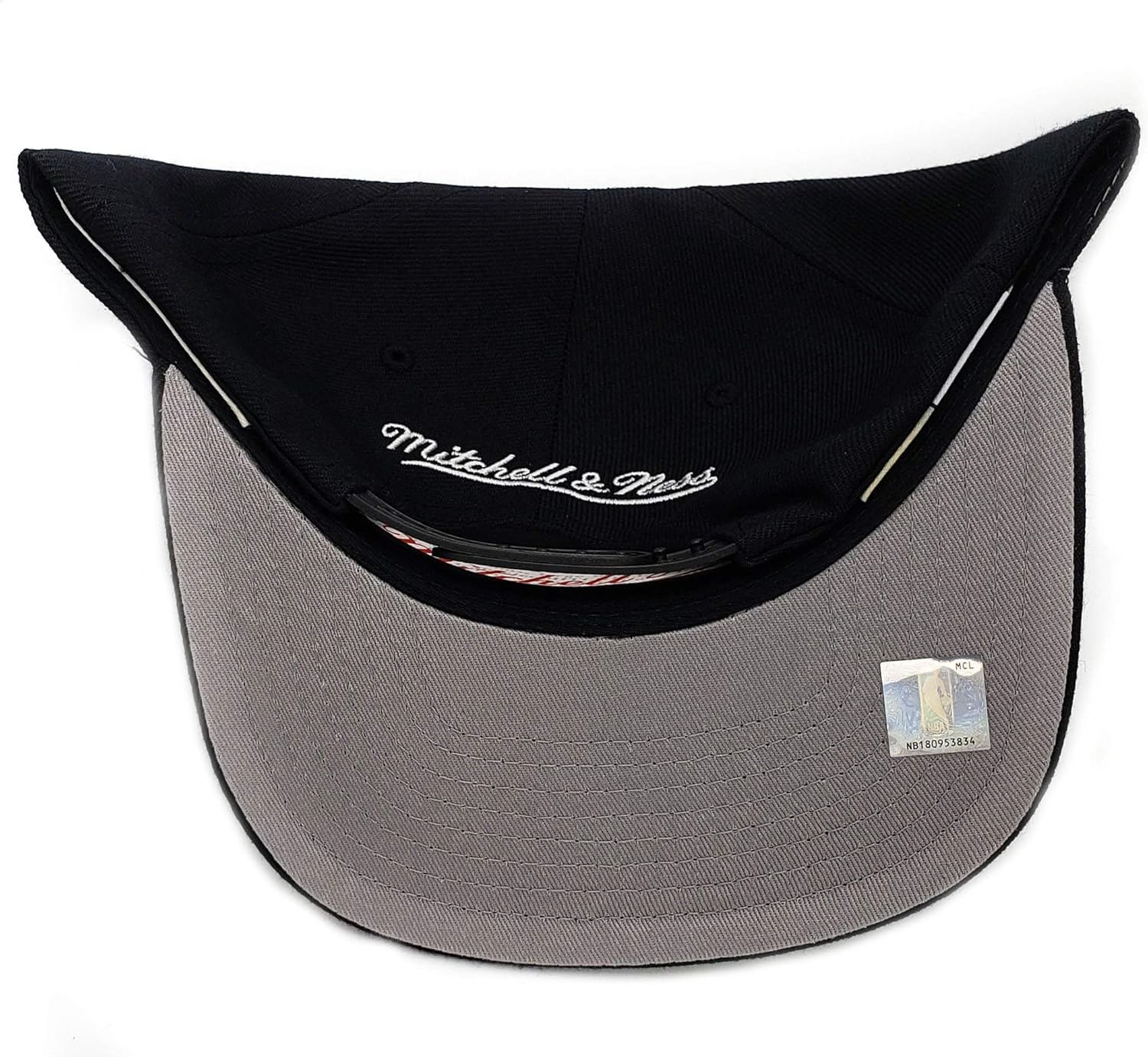 Mitchell & Ness Collection Adjustable Snapback Hat (Houston Rockets (Vintage B/W)) Black