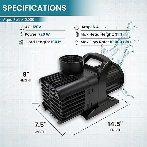 Miniatura 2 de HALF OFF PONDS Aqua Pulse Series - Bombas sumergibles de tracción híbrida de 550 galhr a 12,500 galhr