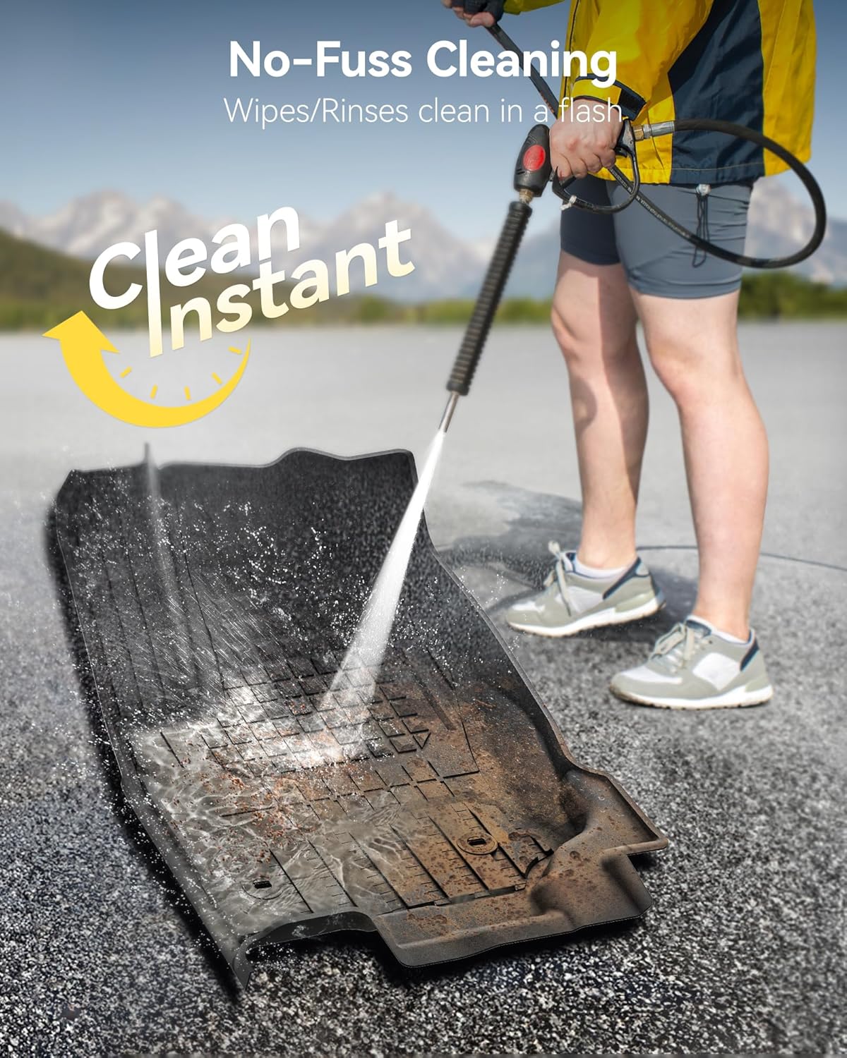 3W Floor Mats for Toyota 4Runner 2025 2026 5 Seats(Not fit Hybrid), All Weather TPE Custom Fit Floor Liner & Trunk Mat & 2nd Row Under Seat Mat & Backrest Mat for 4 Runner Full Set 7Pcs - Image 7