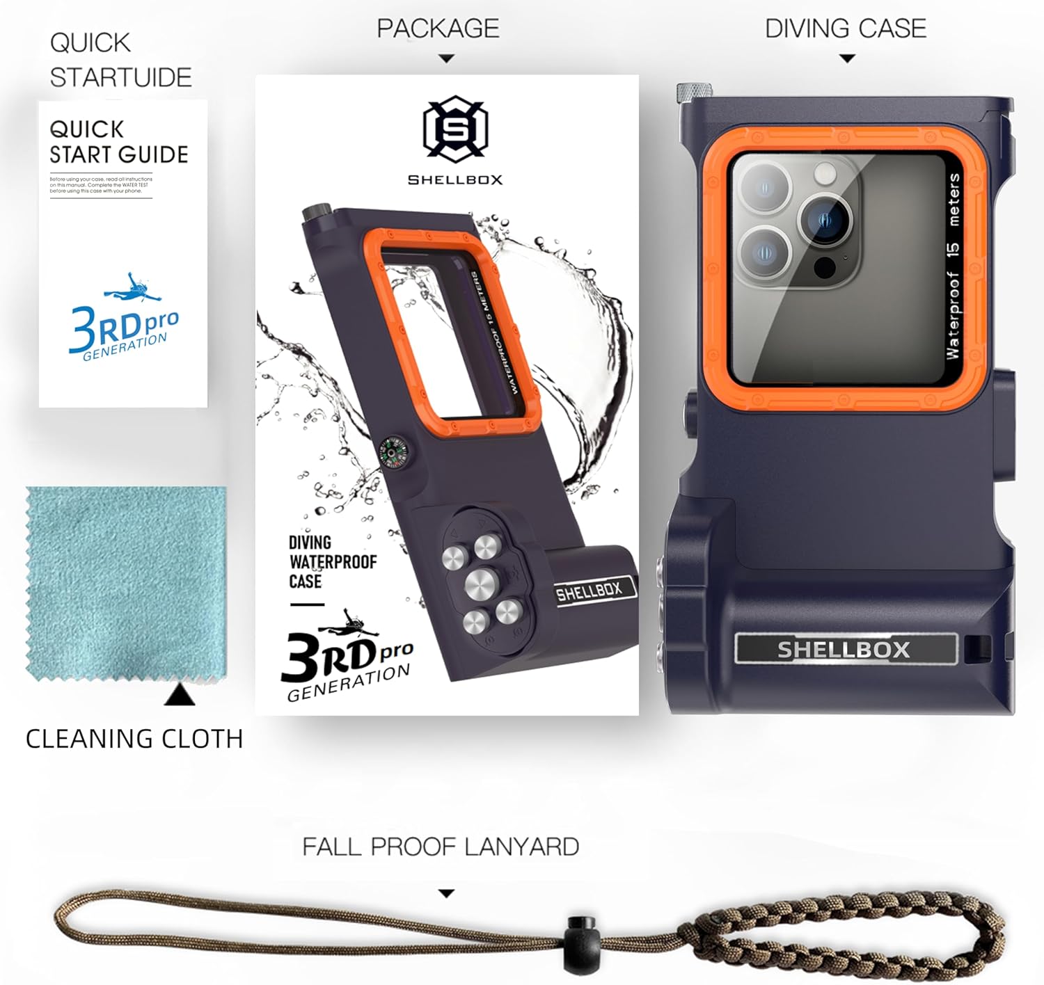 Beasyjoy Waterproof Phone Case, Underwater Snorkeling Diving Case for iPhone 16/15/14/13/12 Pro Max Samsung Galaxy S25/S24/S23 Ultra, Professional Scuba Dive Housing for Underwater Photo & Video, Blue - Image 9