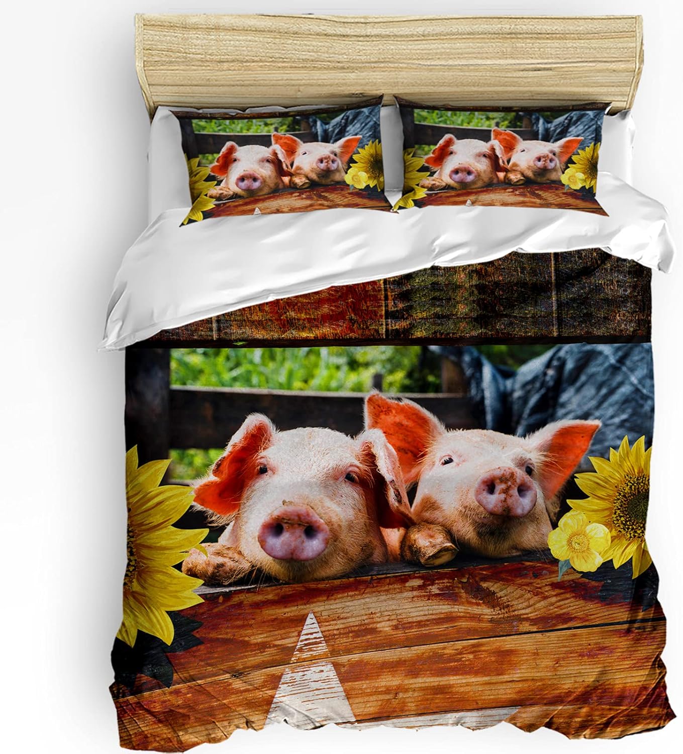 Funny Pig Twin Bedding Set with Comforter Pillow Shams 3