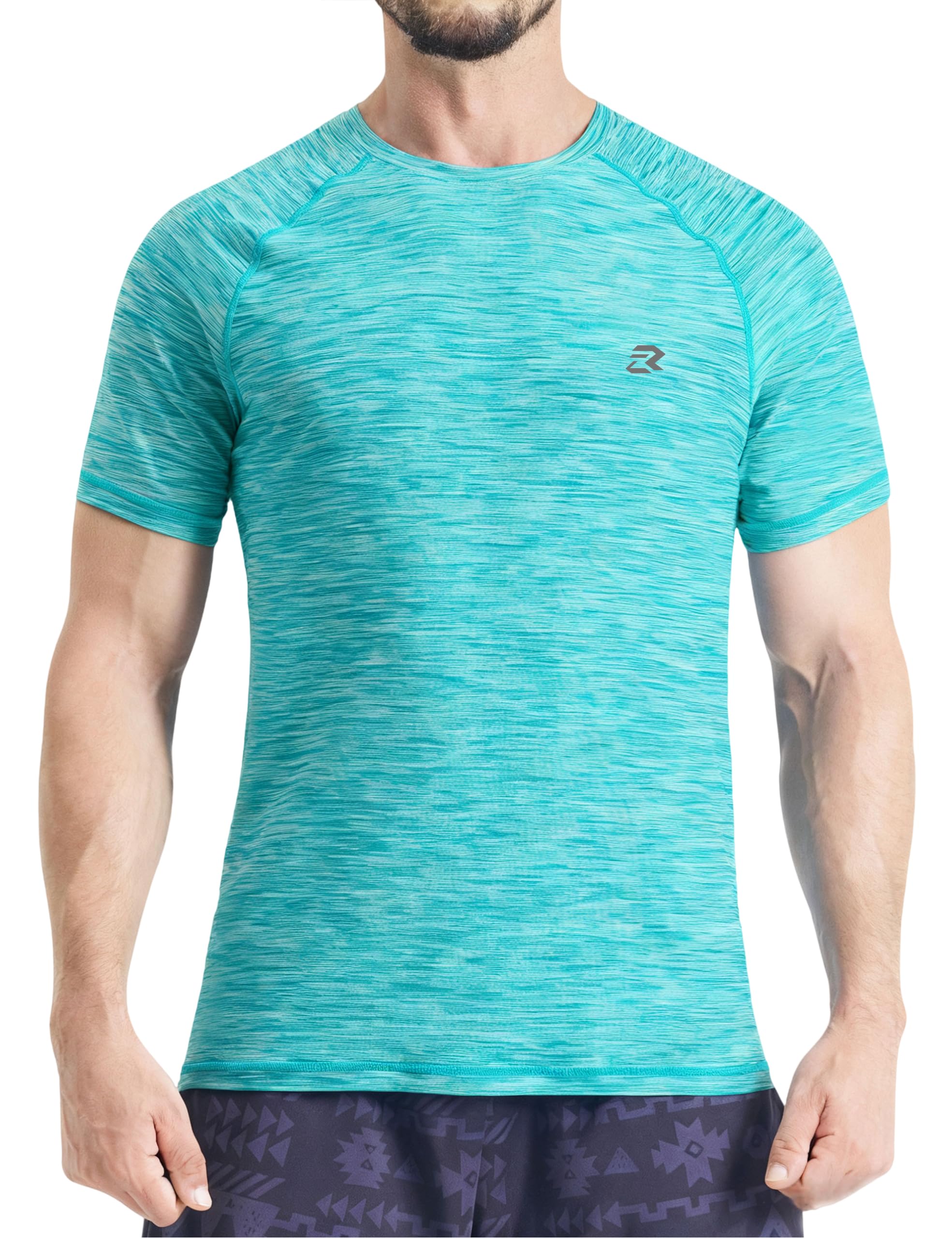 EZRUN Men's Swim Shirts UPF 50+ Sun Protection Rash Guard Quick Dry Summer Workout Gym Causal T-Shirts