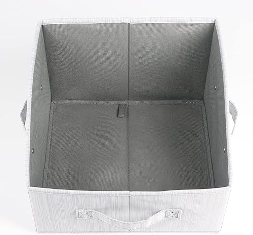 Miniatura 10 de KEEGH Contenedores de almacenamiento de tela para armario, cestas de almacenamiento para estantes, caja de almacenamiento para ropa, toallas,
