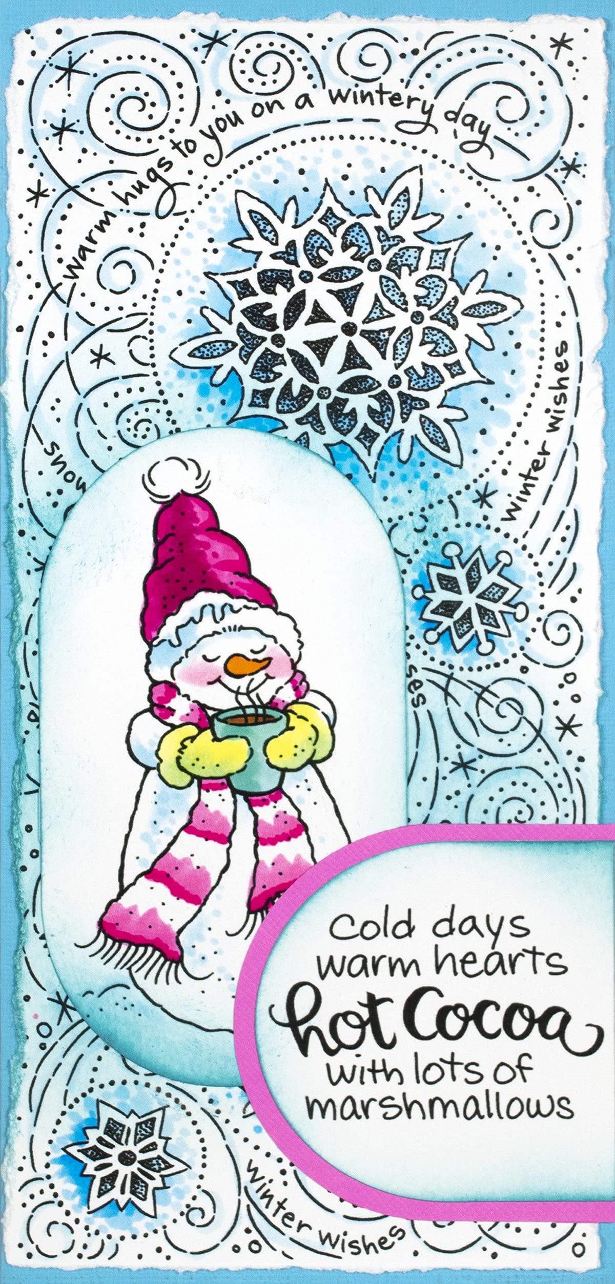Tampon en caoutchouc Bonhomme de neige chaud