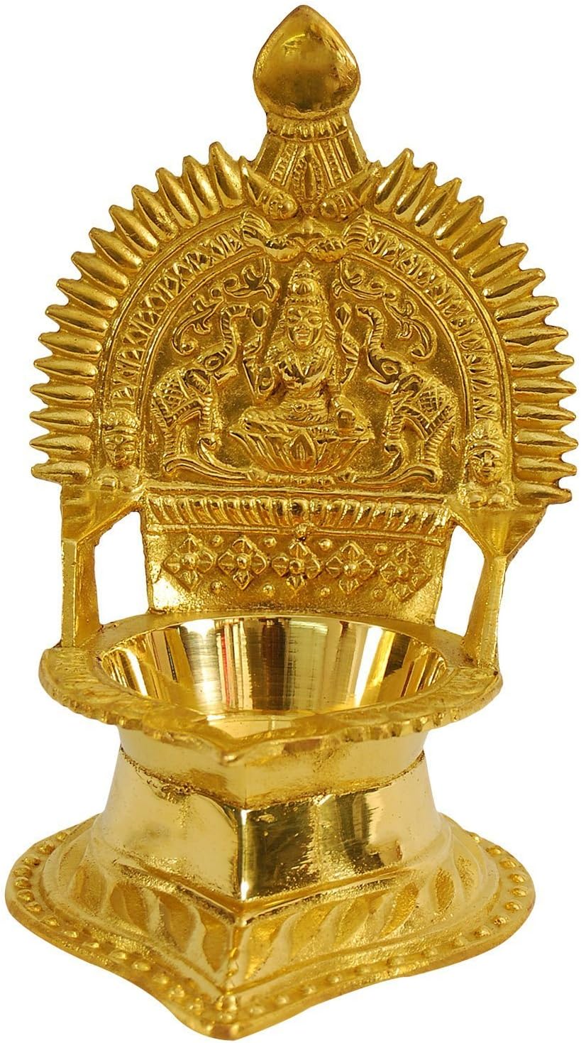 The ethnic story Brass Kamakshi Kamatchi Devi Maa Oil Lamp Diya Deepam Lakshmi Ma Diya