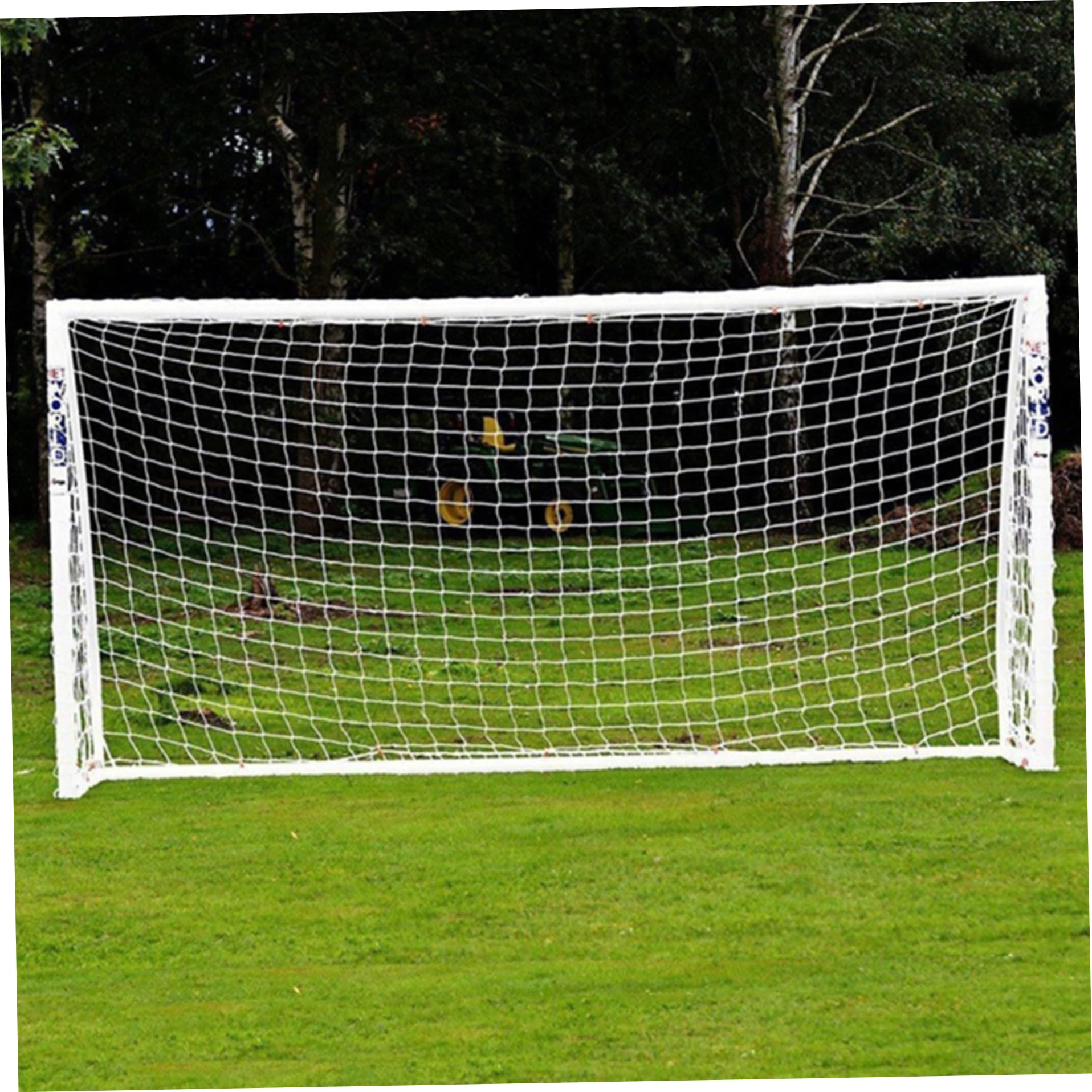 Reti da calcio, 24x8FT Rete da calcio resistente Bianca di ricambio per porte standard da allenamento e partite Reti da porta professionali per cortile