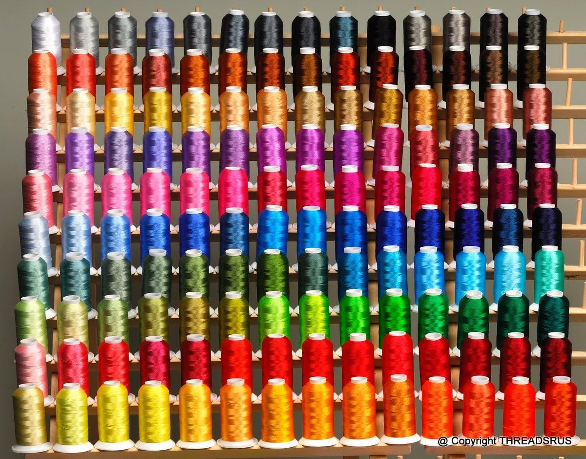 NEW ThreadNanny 165 CONES Polyester Machine Embroidery Threads 40wt + RACK + BACKING + BOBBIN THREAD