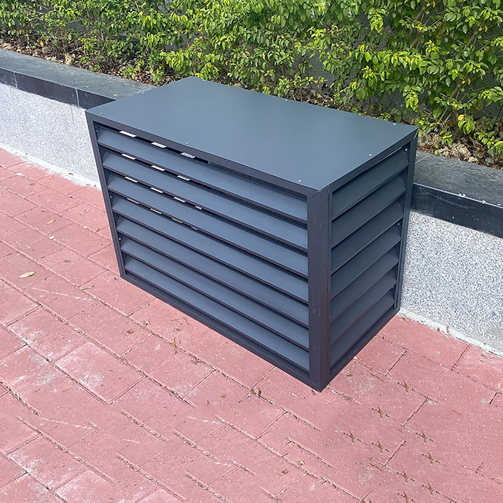 Klimaanlagen Abdeckung Aus Aluminium,Cover Schutzgitter Für Wärmepumpen,Abdeckung Klimaanlage Außengerät,Schutzgehäuse Aus Klimageräte Oder Wärmepumpe,Zum Verstecken Und Schutz Ihrer Klimaanlage (Col
