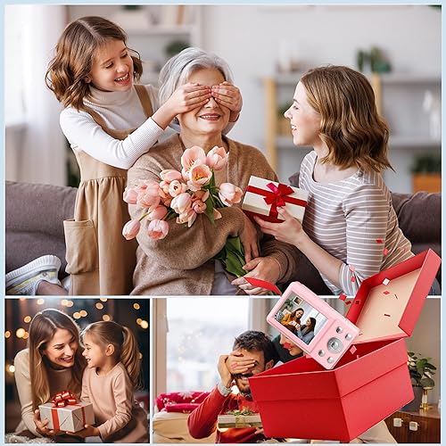 Miniatura 7 de Cámara digital, UHD 4K 64MP cámaras digitales compactas para fotografía con tarjeta de 64GB, zoom óptico 16X, antivibraciones, cámara compacta