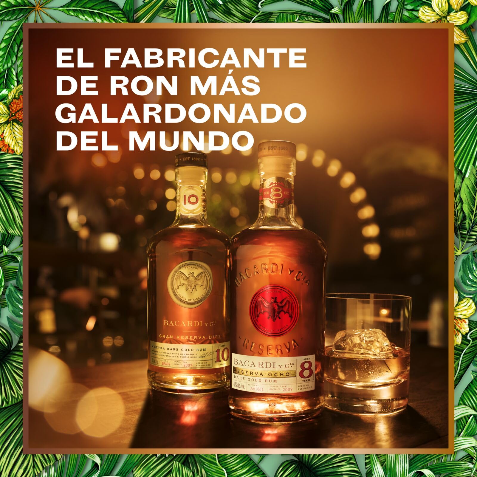 BACARDÍ Reserva 8 Ron Caribeño Premium 40% ALC. 70 cl 700 ml 8 Años