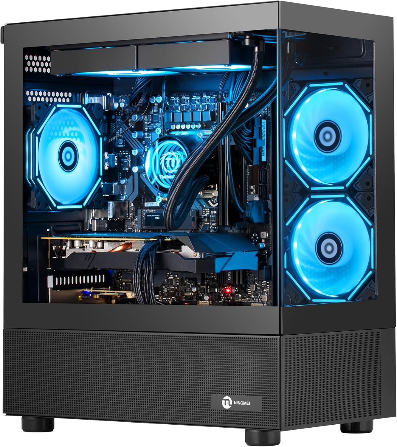 Supreme Master Gaming PC Desktop,AMD Ryzen 7 5700X 8 core 3.4GHz(up to 4.6GHz),GeForce RTX 5060 8GB,32GB DDR4 RAM 3200MHz,1TB NVME SSD,600W PSU,Windows 11 Home 64-bit,Black