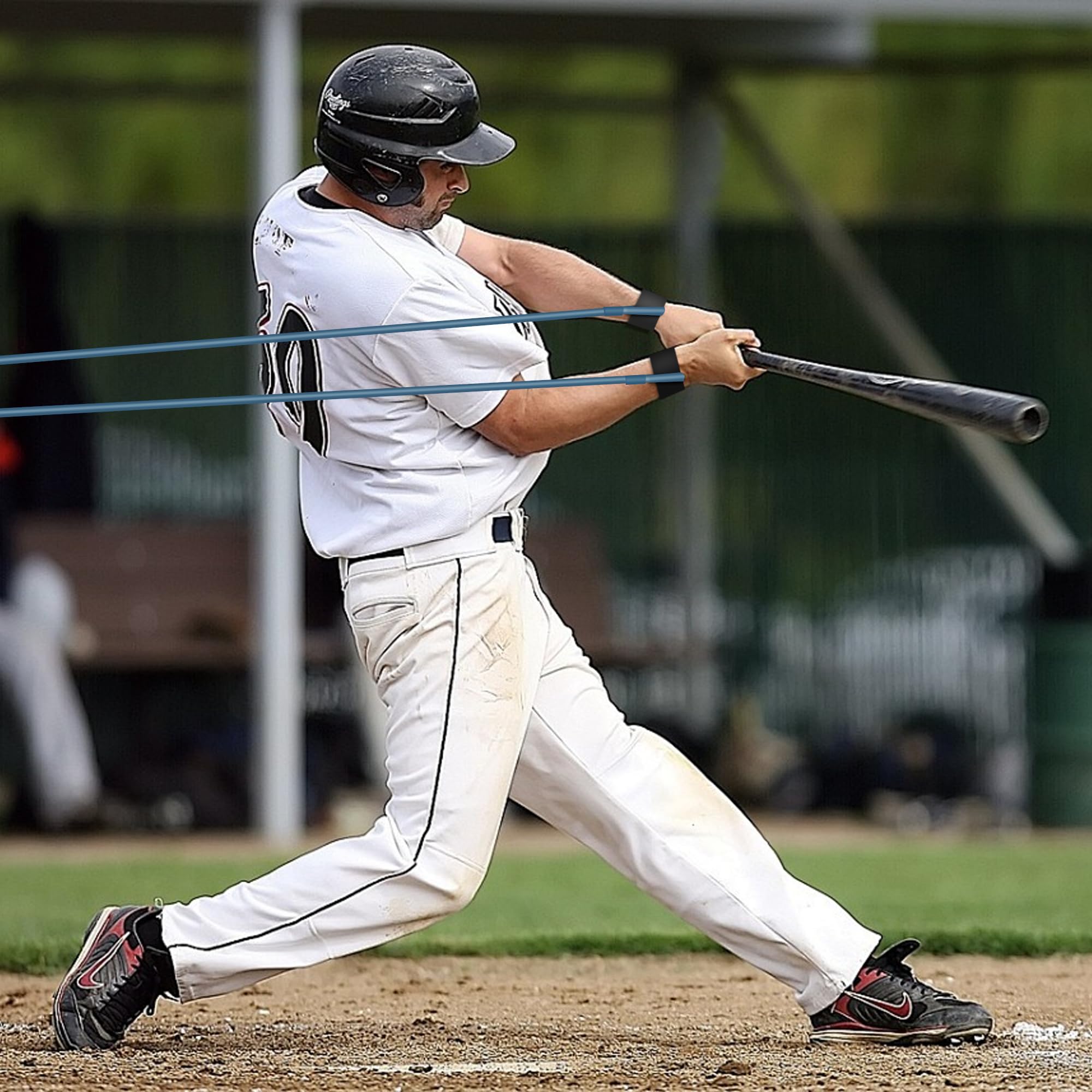 Bandas de entrenamiento de resistencia para béisbol, sóftbol, fuerza del brazo, equipo de lanzamiento y acondicionamiento para jugadores de béisbol adultos, 50 libras