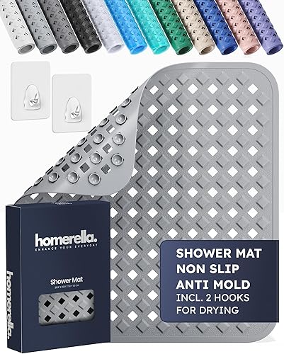 Miniatura 19 de Homerella® Alfombrilla de Ducha Antideslizante Antimoho, Alfombrillas de Ducha Antideslizantes para el Interior de la Cabina de Ducha, Alfombrilla