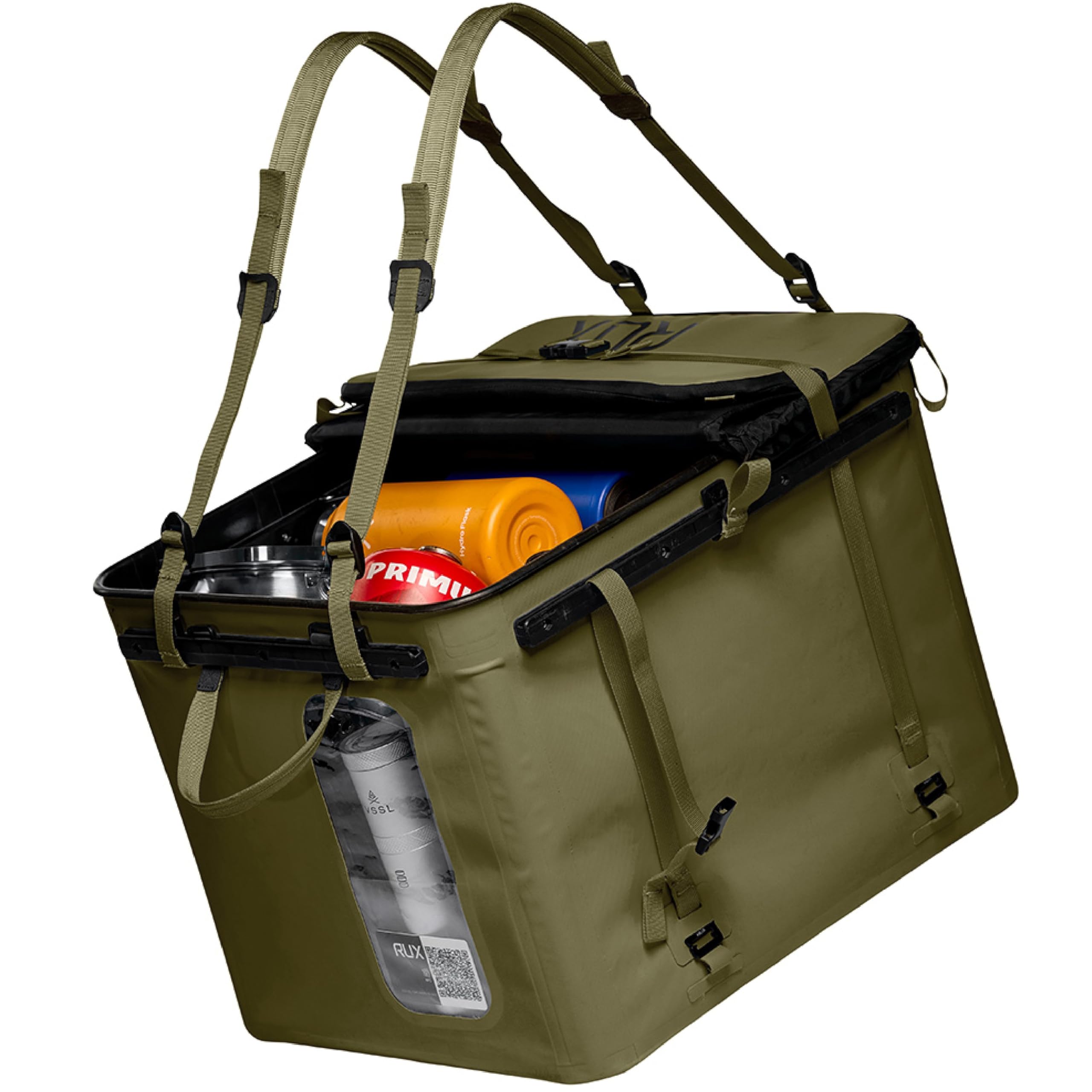 RUX 70L Collapsible Gear Box Green - Modular Adventure Storage Solution For Camping Storage Overlanding Off-road And Van