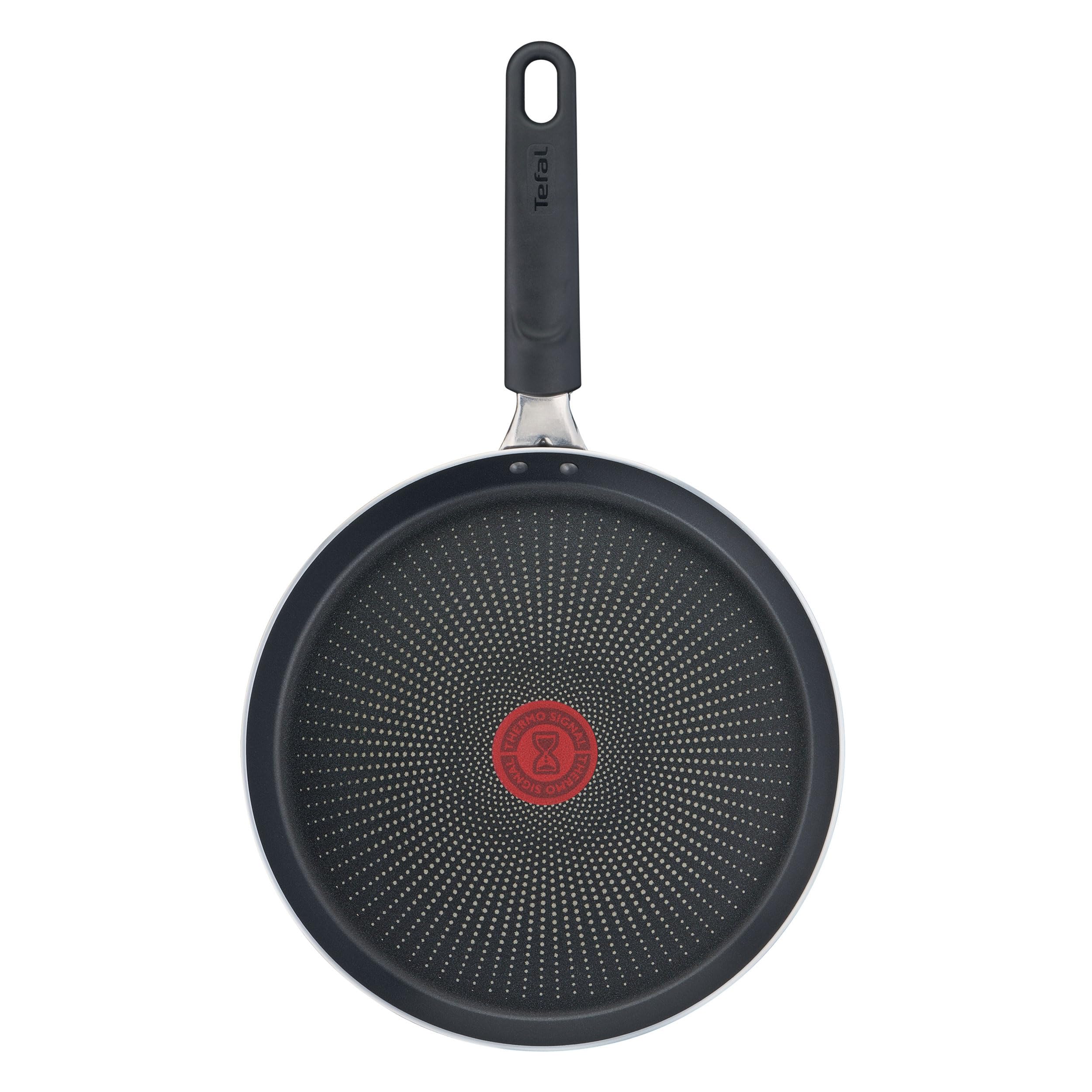 Tefal Resist Intense Crêpepfanne 25 cm, Pancake Pfanne mit Antihaftversiegelung, widerstandsfähig, nicht induktionsgeeignet, Thermo-Signal bei idealer Brattemperatur, einfache Reinigung, D52210