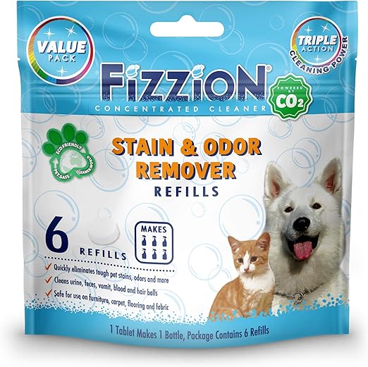 Fizzion Pet Stain and Odor Remover (6 Tablets, Original)