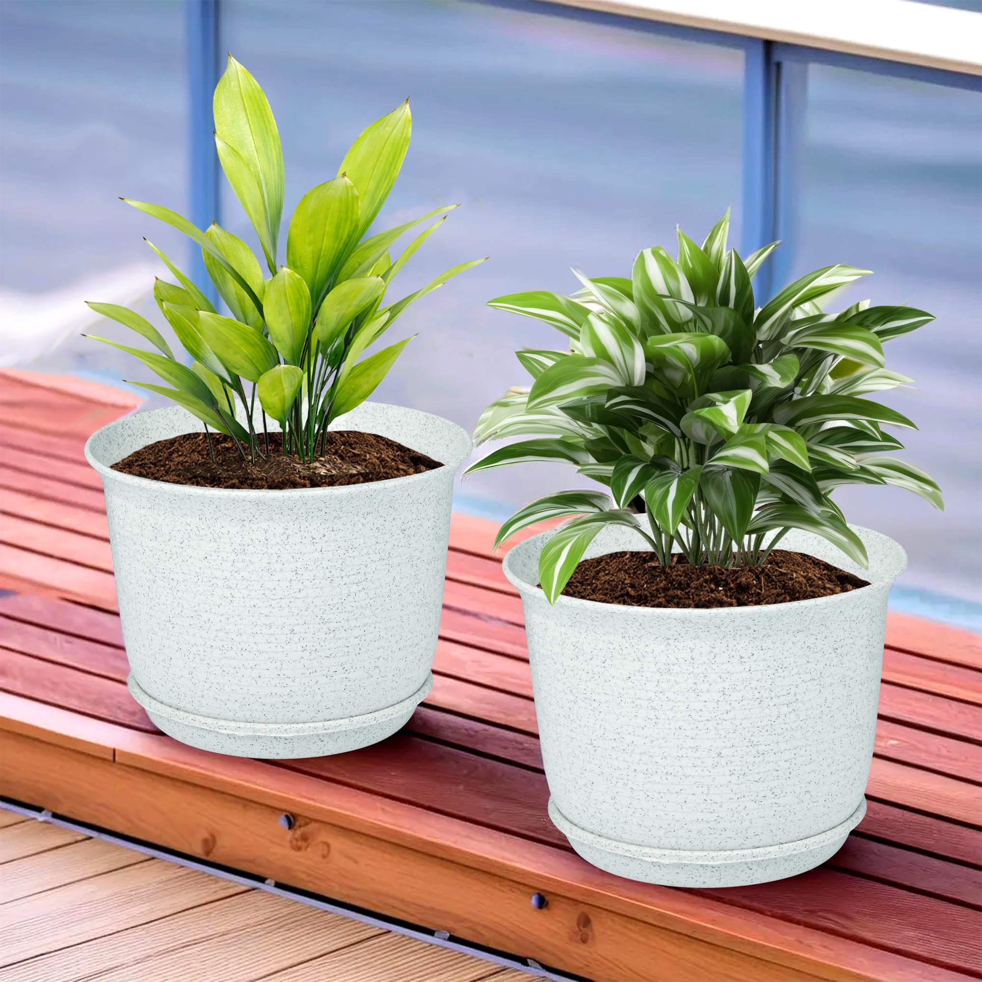 See full amazon price history chart for Heart Home Pack of 2 Flower Pot with Bottom Tray | Flower Pot for Living Room | Planters for Home-Lawns & Gardening | Flower Planter for Balcony | Marble Sawera | 10 Inch | White Heart Home Pack of 2 Flower Pot with Bottom Tray | Flower Pot for Living Room | Planters for Home-Lawns & Gardening | Flower Planter for Balcony | Marble Sawera | 10 Inch | White (B0DG9576JV) Amazon Price History, Amazon Price Tracker