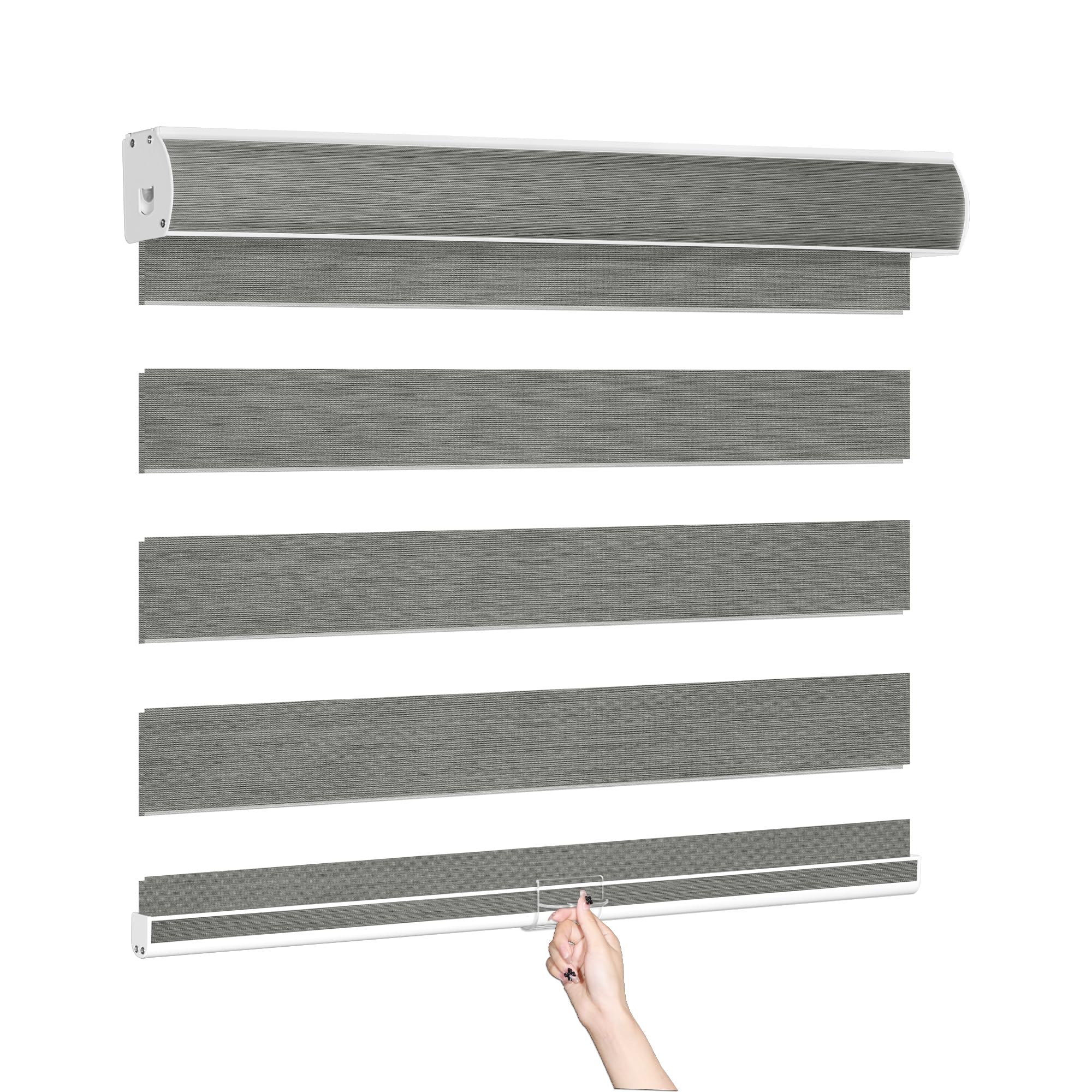 Hotsoon Cordless Zebra Blinds for Window Blackout Zebra Roller Blind with Thermal Insulation,Uv and Privacy Protection,Easy to Install Zebra Shade for