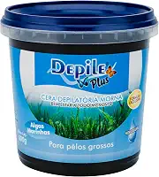 Cera Depilatória Depile Plus Algas Marinhas para Pelos Grossos, 600g