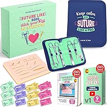 Nurse is Love Practice Suture Kit (30 Pieces) with Case | Ideal Educational Use for Medical & Veterinary Students + eBook + HD Video Course | Gift for Nurse