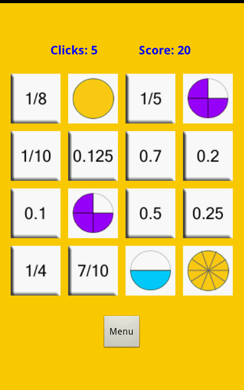 Match Up Math App Math Decimals and Fractions Matching Game - App on Amazon Appstore