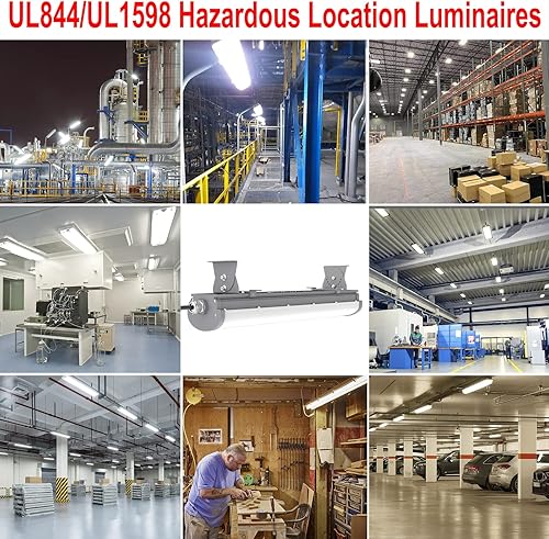 Miniatura 3 de Summstar Luz LED a prueba de explosiones de 2 pies, 50 W, 7000 lm, accesorios de iluminación para lugares peligrosos, instalación de