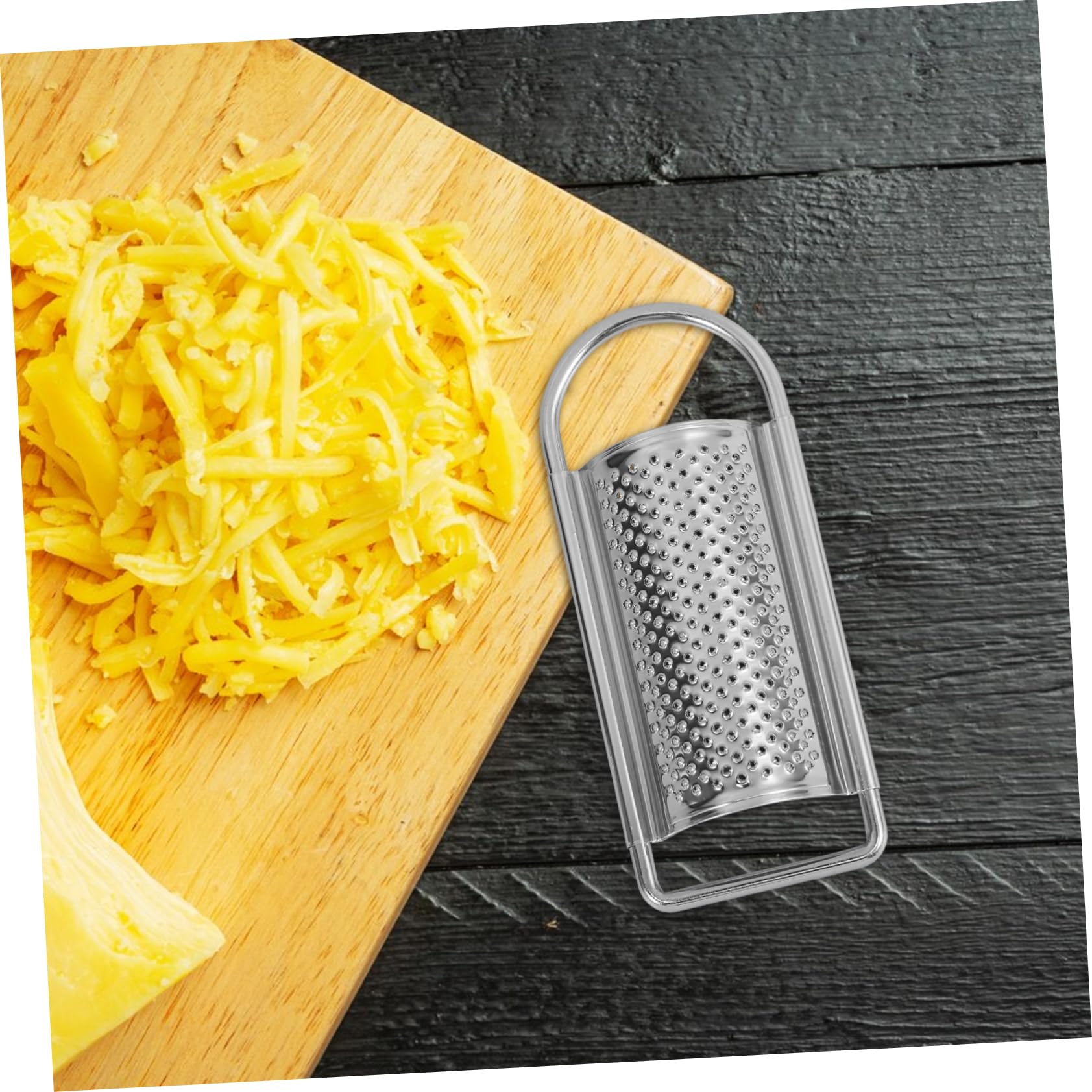 VOSAREA Stainless Steel Multifunctional Cheese Grater Ergonomic Handheld Grating Tool for Cheese Vegetables and More Lightweight Portable for Camping Picnics and Everyday Use