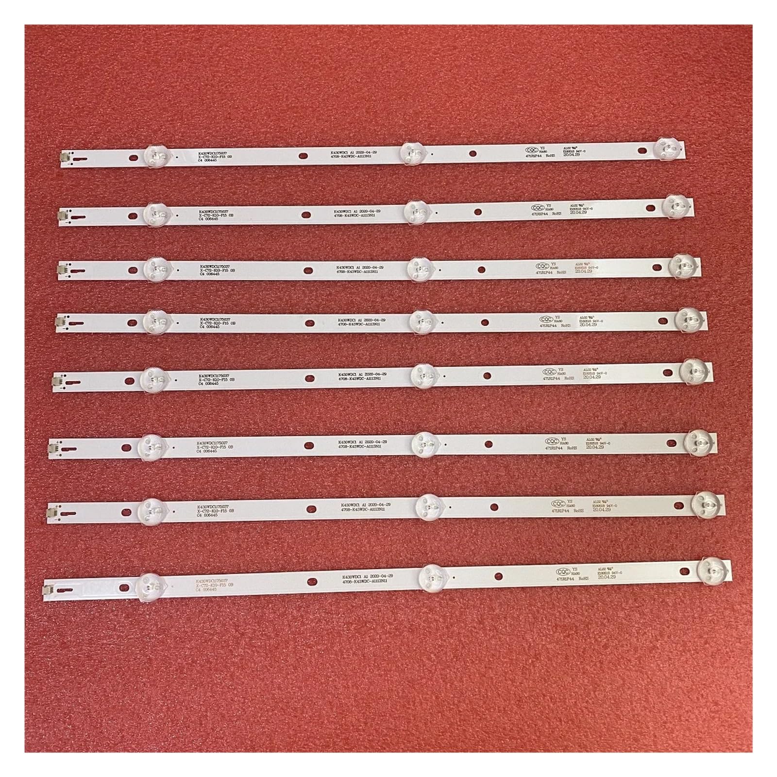 Tira de retroiluminación LED de 3 LED para TV compatible con 43pfs6002 y 43pfs4012 repuesto 7