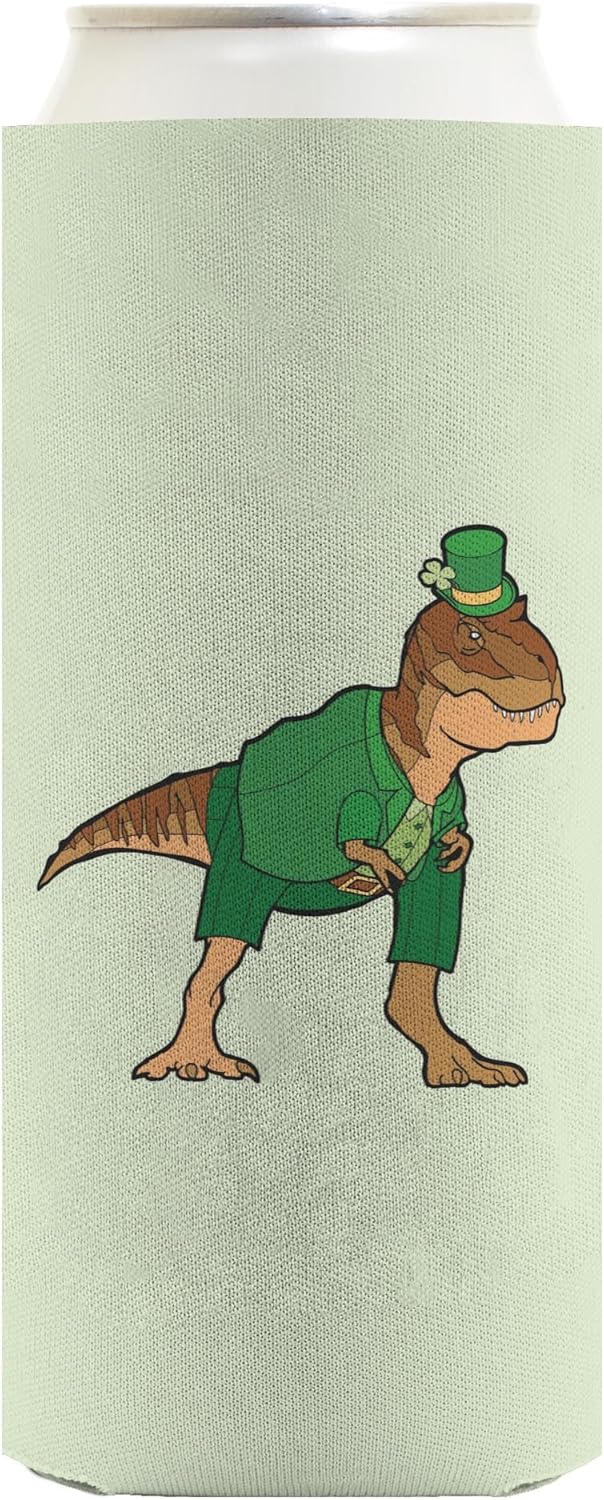 St Patricks Day Party Favors T-Rex Leprechaun 24-Pack Ultra Slim Can Drink Thermocoolers Party Pack
