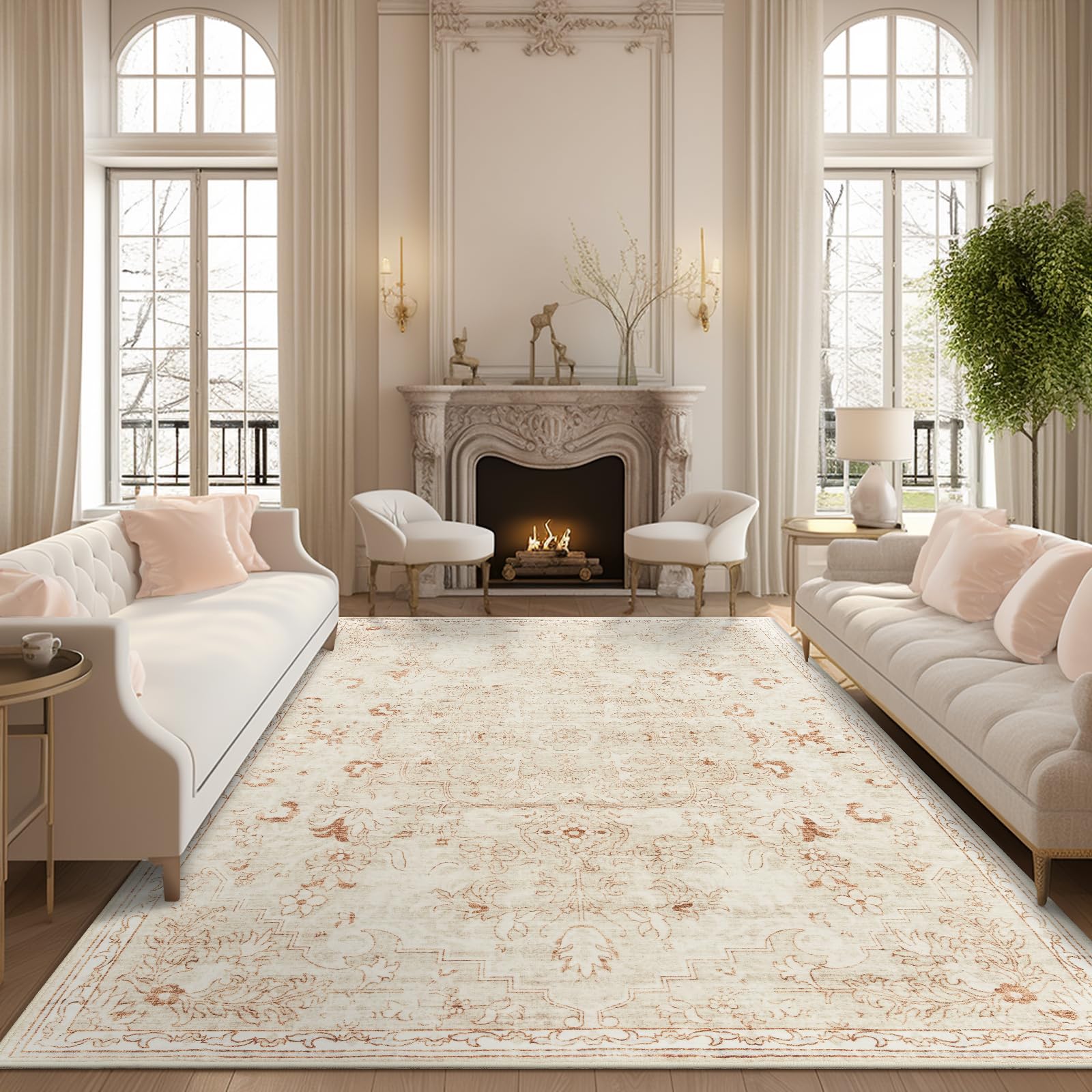 zesthome 8x10 Rugs for Living Room, 8x10 Area Rugs Large Washable Rug