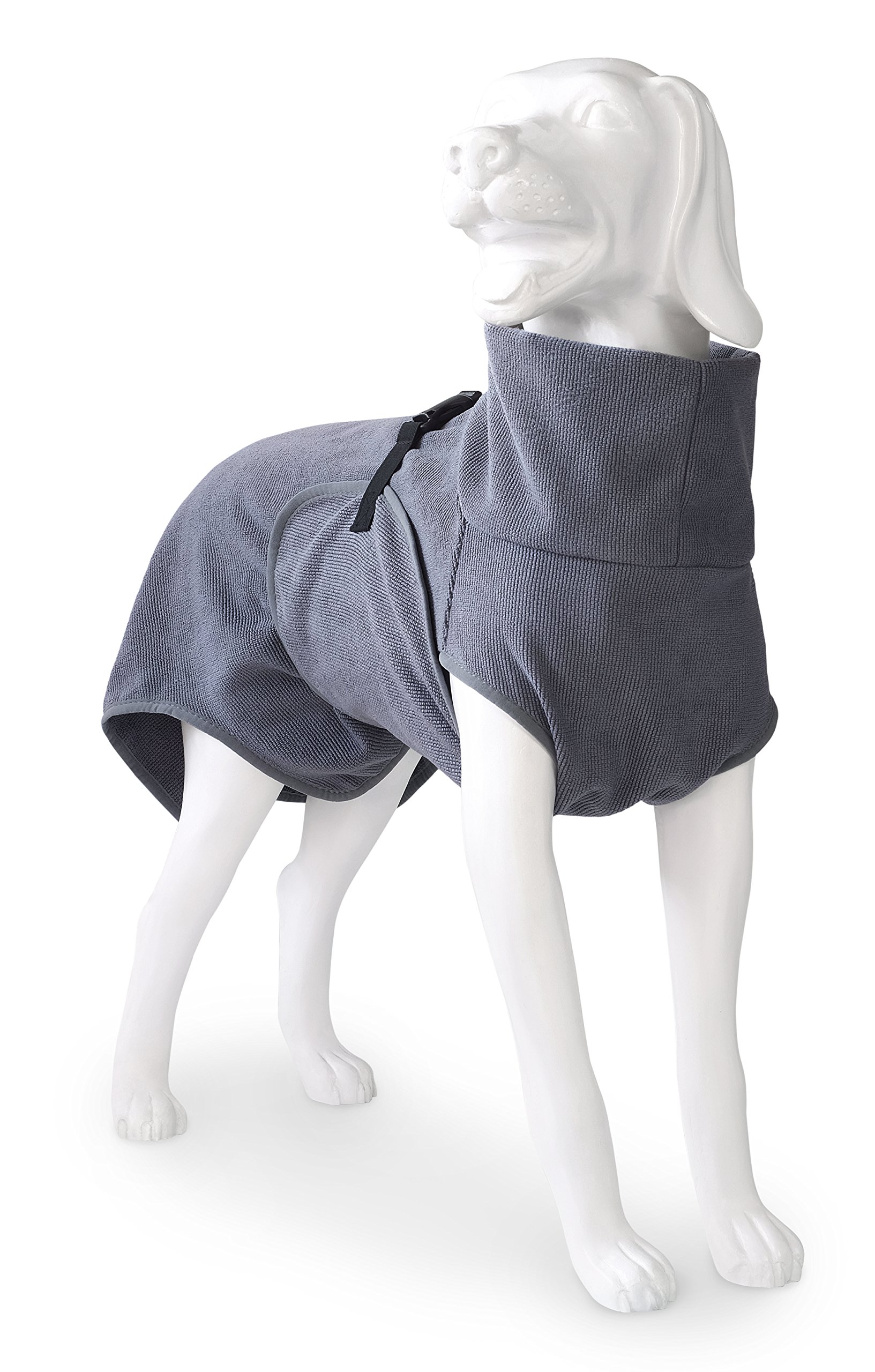 Hundebademantel Doggy Dry grau L / XL
