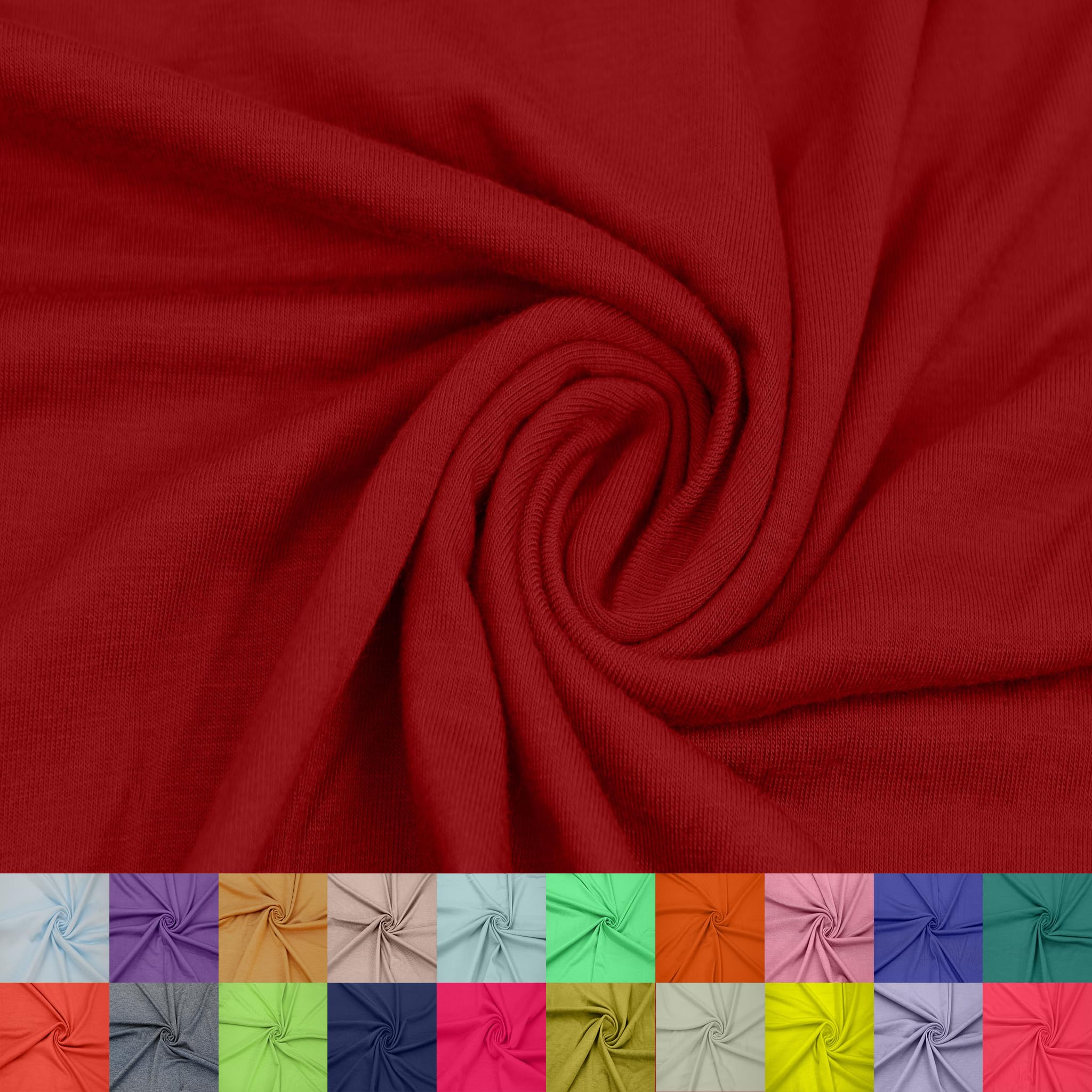 60" Wide Rayon Spandex Jersey Knit Fabric by The Yard - 4-Way Stretch, 200GSM, Medium Weight -Soft & Breathable - Apparel, Accessories, Maternity & Decorations — view 42