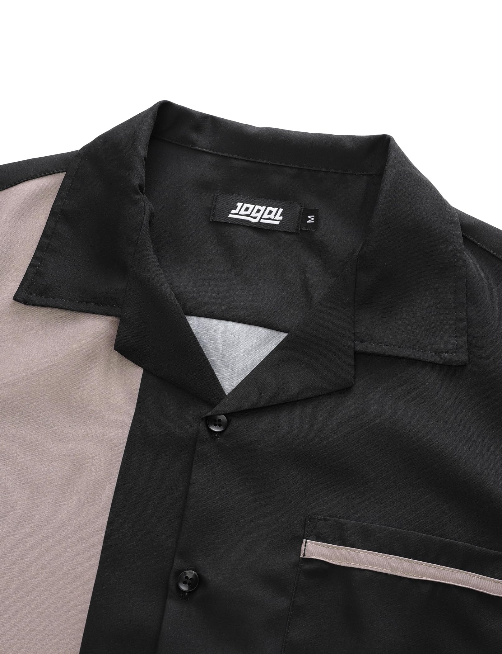 JOGAL Rockabilly - Camisas de bolos para hombre de los años 50, manga corta, con botones, estilo Aloha, camisas hawaianas