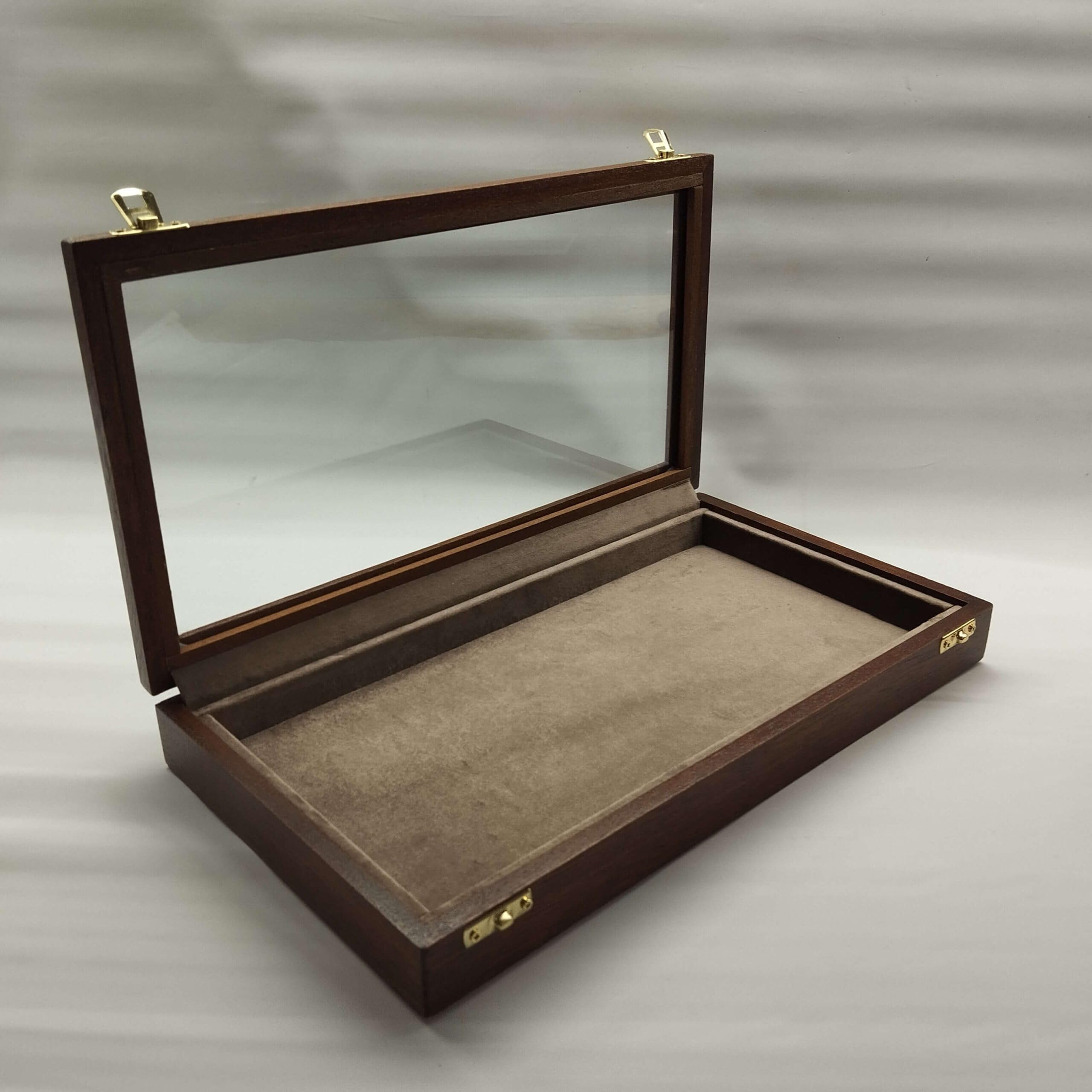 Cofanetto portagioie in legno e vetro artigianale per gioielli conchiglie fossili coltelli collezioni – made in Italy, numerato, Coins&More