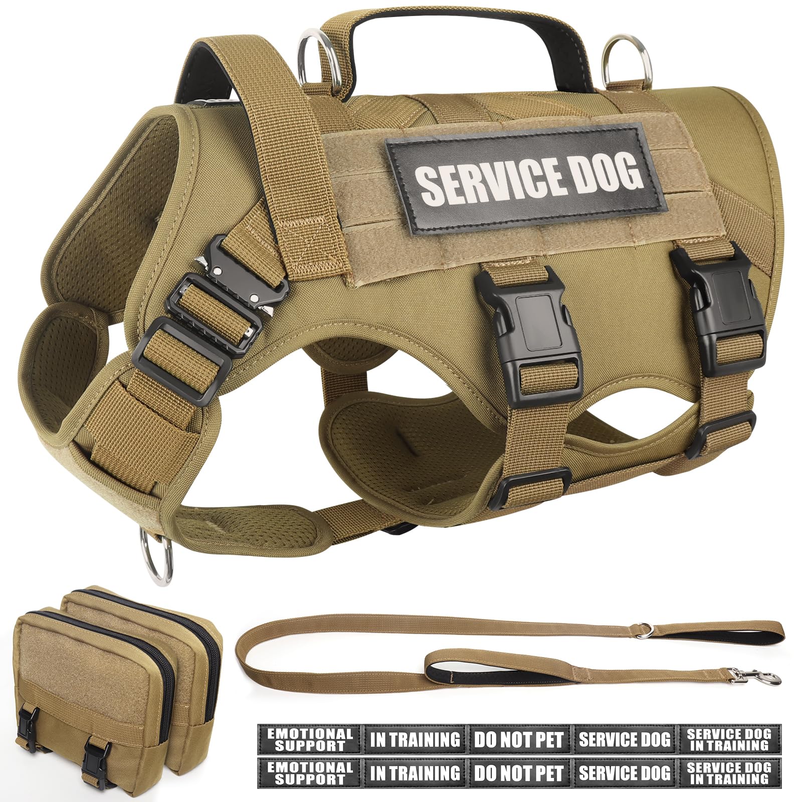WINSEE Tactical Dog Harness with Leash