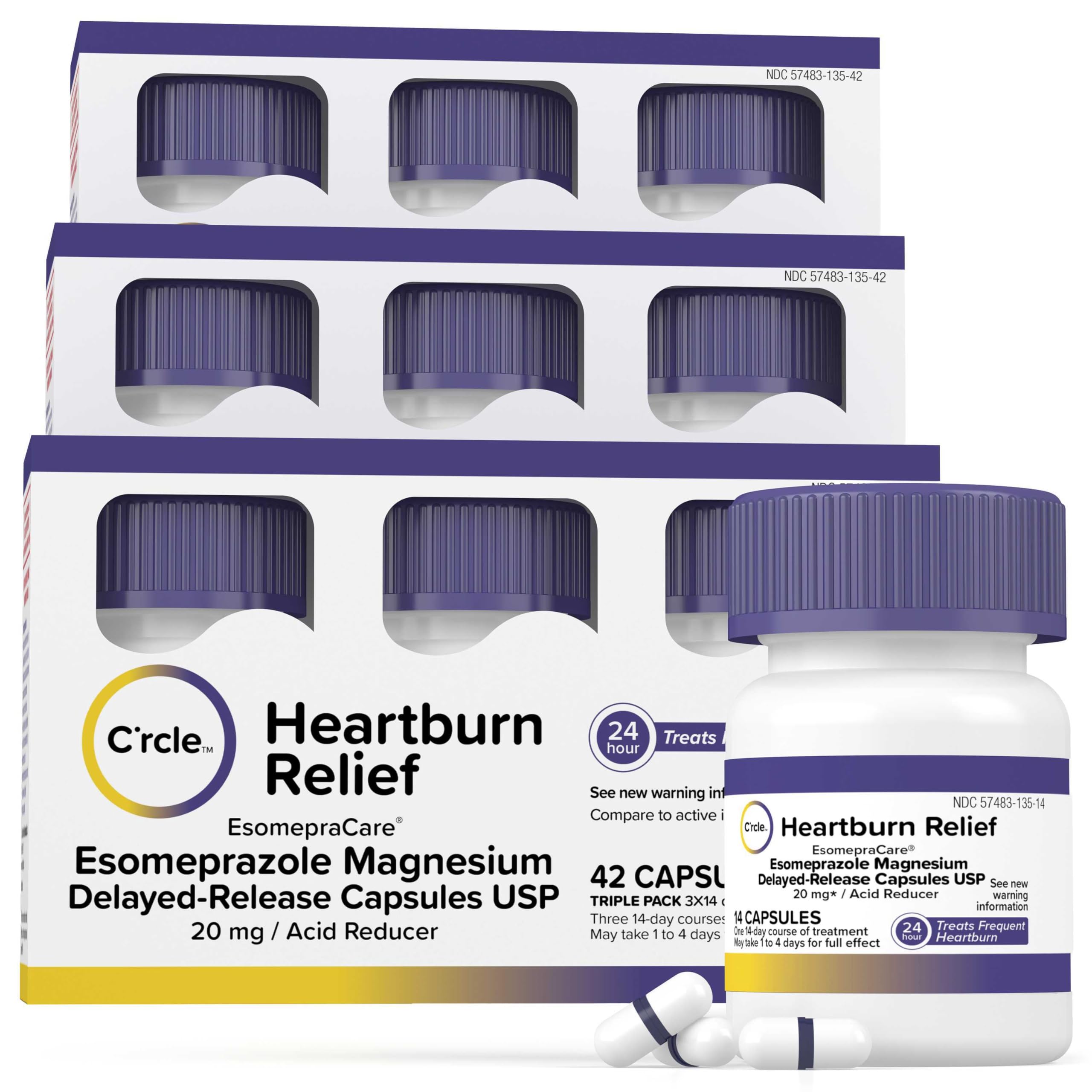 Esomeprazole Magnesium 20mg Capsules - Heartburn Medicine - Acid Reducer